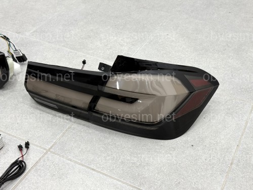 Задние LED фонари стиль G30 для BMW 3 series F30 2012-2018 дымчатые, комплект 4шт.