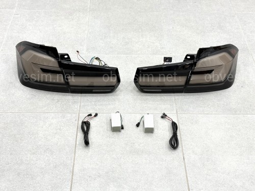 Задние LED фонари стиль G30 для BMW 3 series F30 2012-2018 дымчатые, комплект 4шт.