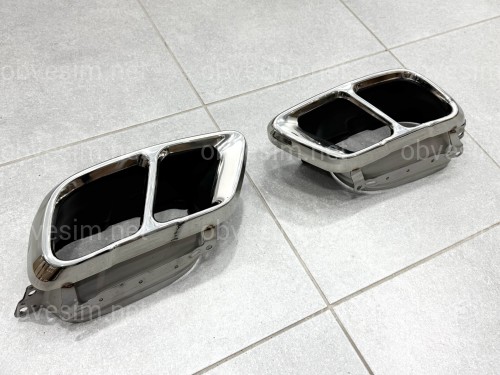 Насадки на выхлопные трубы M50i LCI для BMW X5 G05 / X6 G06 / X7 G07 хром
