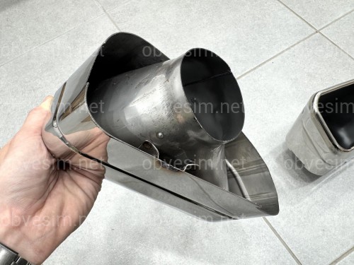Насадки на выхлопные трубы M Paket для BMW X3 G01 / X4 G02 2022-2024 хром