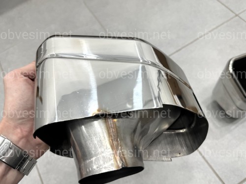 Насадки на выхлопные трубы M Paket для BMW X3 G01 / X4 G02 2022-2024 хром
