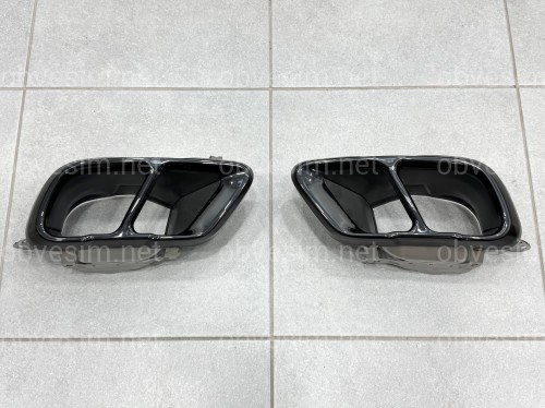 Насадки на выхлопные трубы M Paket LCI для BMW X5 G05 / X6 G06 / X7 G07 черные