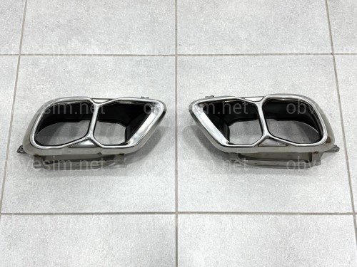 Насадки на выхлопные трубы M60i LCI для BMW X5 G05 / X6 G06 / X7 G07 хром