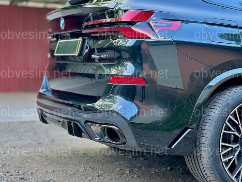 Насадки на выхлопные трубы M60i LCI для BMW X5 G05 / X6 G06 / X7 G07 черные