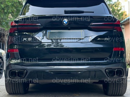Насадки на выхлопные трубы M60i LCI для BMW X5 G05 / X6 G06 / X7 G07 черные