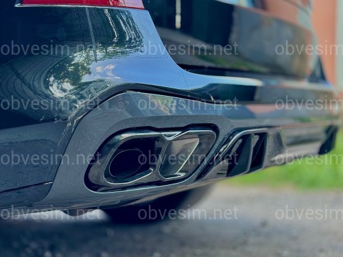 Насадки на выхлопные трубы M60i LCI для BMW X5 G05 / X6 G06 / X7 G07 черные