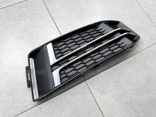 Накладка переднего бампера AUDI A4 B9 2015-2019 ПРАВАЯ СТОРОНА