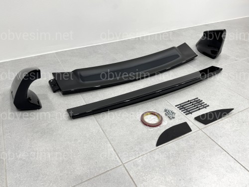 Спойлер высокий Mugen RR Honda Civic 4D 2007-2011 ABS пластик, цвет черный глянец