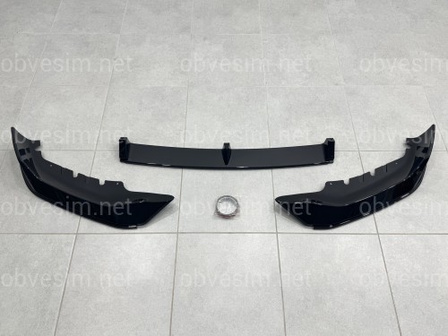 Накладка переднего бампера M-Performance стиль AC Schnitzer для BMW 5 series G30 31 2020-2023 ABS пластик, цвет черный глянец