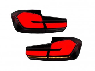 Задние LED фонари стиль G30 для BMW 3 series F30 2012-2018 красные, комплект 4шт.