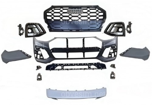 Бампер передний в сборе S-Line BLACK для Audi Q5 2021-2024