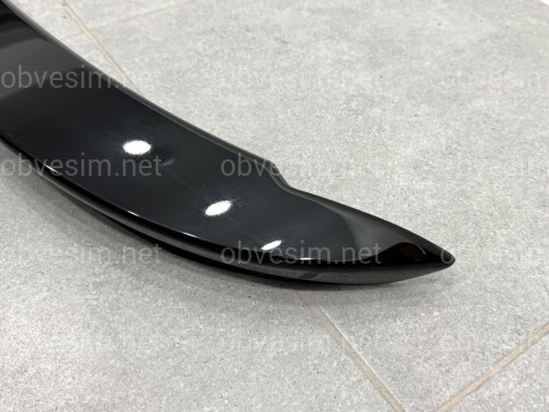 Спойлер козырек на крышку багажника Toyota Yaris 2011-2015 ABS пластик, цвет черный глянец