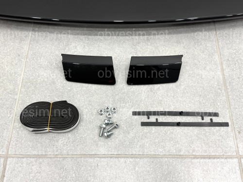 Спойлер козырек на крышку багажника Toyota Yaris 2011-2015 ABS пластик, цвет черный глянец