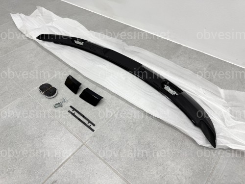 Спойлер козырек на крышку багажника Toyota Yaris 2011-2015 ABS пластик, цвет черный глянец