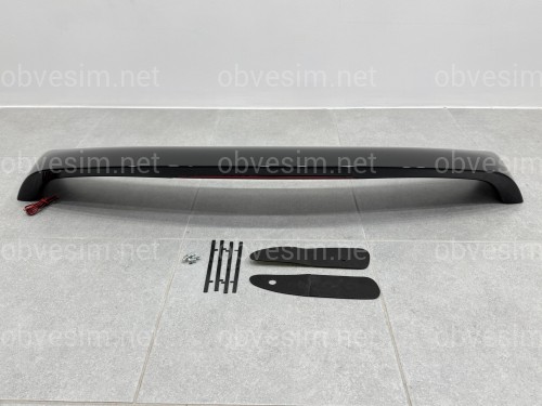 Спойлер на багажник Mitsubishi Lancer 9 2004-2009 со стопом  ABS пластик, цвет черный глянец