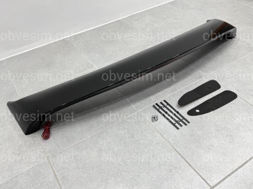 Спойлер на багажник Mitsubishi Lancer 9 2004-2009 со стопом  ABS пластик, цвет черный глянец