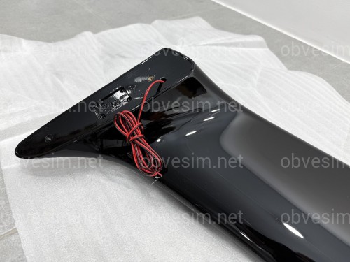 Спойлер на багажник Mitsubishi Lancer 9 2004-2009 со стопом  ABS пластик, цвет черный глянец
