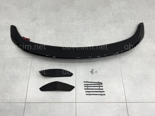 Спойлер со стоп сигналом Hyundai Elantra 2010-2015 ABS пластик, цвет черный глянец