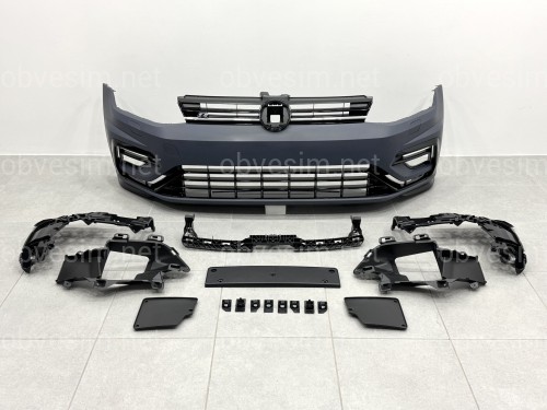 Передний бампер R Style Volkswagen Golf 7.5 2017-2021
