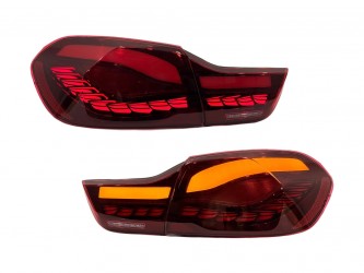 Задние LED фонари стиль M4 для BMW 4 series F32 F33 F36 F82 F83 2013-2020 красные, комплект 4шт.