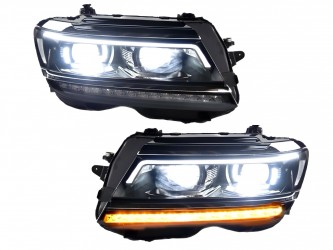 Фары FULL LED Volkswagen Tiguan 2016-2020 2шт. комплектные с блоками, ЗАМЕНА ГАЛОГЕНА