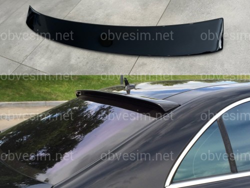 Козырёк на стекло Mercedes-Benz S class W221 2005-2013 ABS пластик, цвет черный глянец
