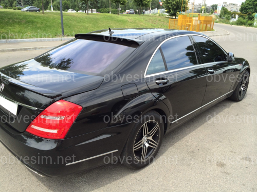 Спойлер лип багажника Mercedes-Benz S class W221 2005-2013 ABS пластик, цвет черный глянец