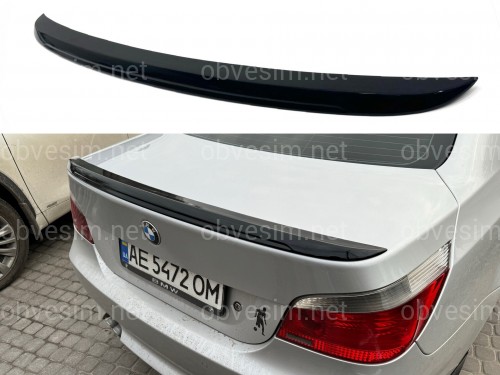 Спойлер лип багажника M5 стиль BMW series 5 E60 2004-2009 ABS пластик, цвет черный глянец