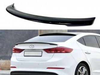 Спойлер лип багажника Hyundai Elantra AD 2016- ABS пластик, цвет черный глянец