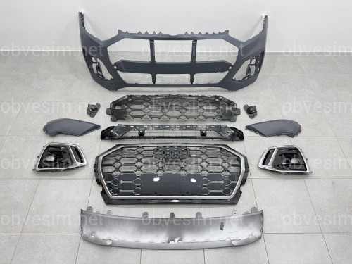 Бампер передний в сборе S-Line CHROME для Audi Q5 2021-2024