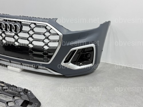 Бампер передний в сборе S-Line CHROME для Audi Q5 2021-2024