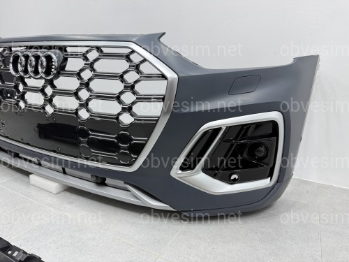 Бампер передний в сборе S-Line CHROME для Audi Q5 2021-2024