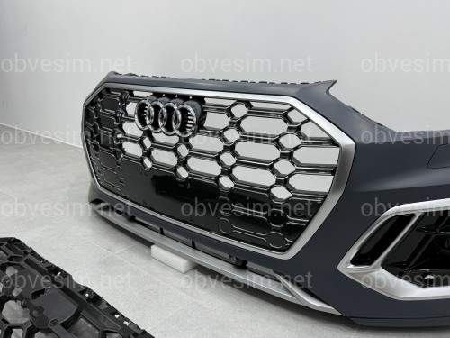 Бампер передний в сборе S-Line CHROME для Audi Q5 2021-2024