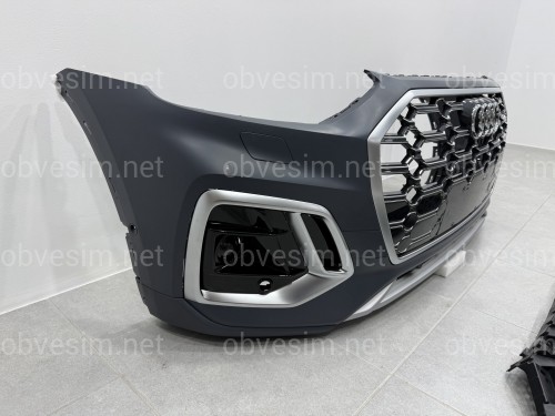 Бампер передний в сборе S-Line CHROME для Audi Q5 2021-2024