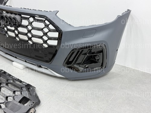 Бампер передний в сборе S-Line BLACK для Audi Q5 2021-2024