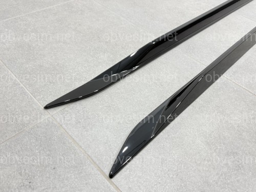 Лезвия под пороги M-Performance BMW 5 series G60 G61 2024- 2шт. черный глянец