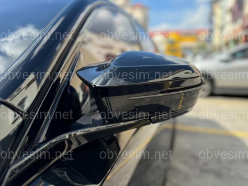 Накладки крышки зеркал M-Performance для BMW 5 Series G60 G61 2024-, цвет черный глянец, комплект 2шт.