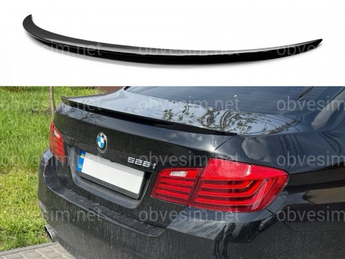 Спойлер лип на багажник BMW series 5 F10 2010-2016 ABS пластик, черный глянец