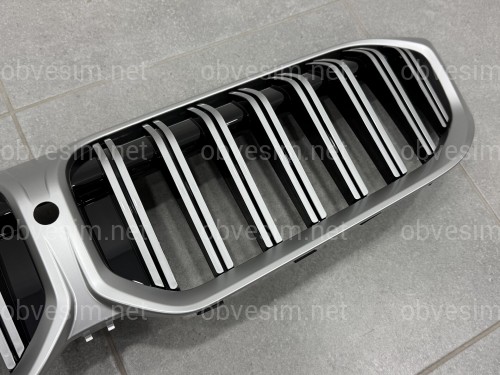 Решетка радиатора ноздри BMW 3 G20 G21 M Performance 2022+, цвет серый