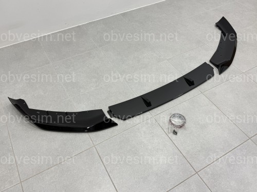 Юбка накладка переднего бампера M Performance BMW 5 series G30 G31 2017-2020 , черный глянец