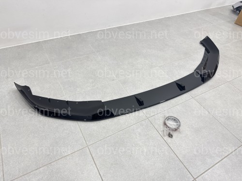 Юбка накладка переднего бампера M Performance BMW 5 series G30 G31 2017-2020 , черный глянец