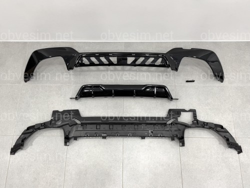 Диффузор заднего бампера + насадки выхлопа M-Performance М340 BMW 3 series G20 2018-2021