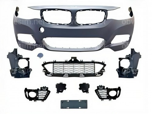 Бампер передний в сборе M Paket BMW 3 series GT F34 2013-2020 ПОД ПАРКТРОНИКИ