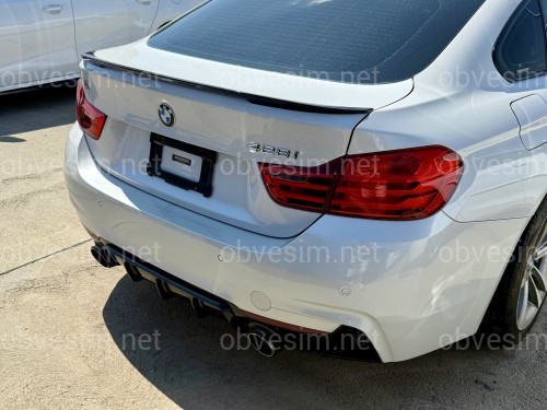 Спойлер лип M Performance BMW 4 series F36 2013-2020 ABS пластик, черный глянец