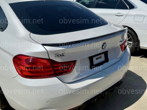 Спойлер лип M Performance BMW 4 series F36 2013-2020 ABS пластик, черный глянец