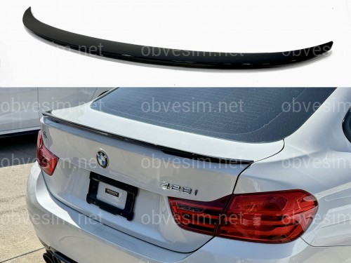 Спойлер лип M Performance BMW 4 series F36 2013-2020 ABS пластик, черный глянец