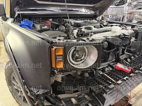 Фары ROUND LED Toyota Land Cruiser Prado 250 2024-, комплектные с блоками 2 шт. для замены простых фар в круглые