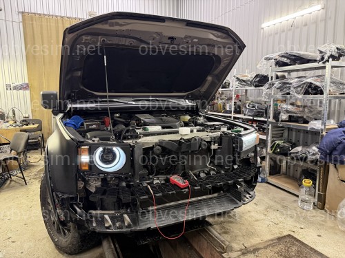 Фары ROUND LED Toyota Land Cruiser Prado 250 2024-, комплектные с блоками 2 шт. для замены простых фар в круглые