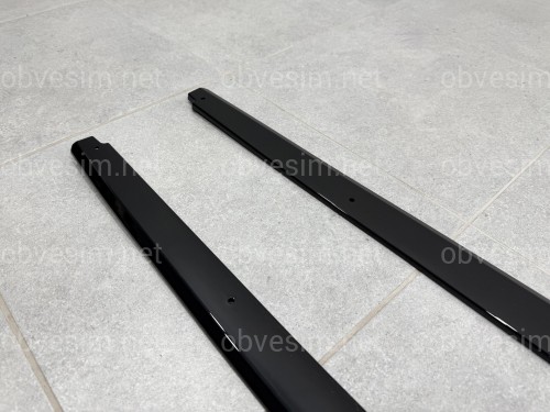 Лезвия под пороги M-Perfomance BMW 5 series F10 F11 2010-2016 2шт. черный глянец