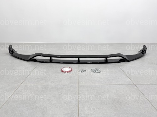 Юбка накладка переднего бампера M Performance BMW X3 G01 / X4 G02 2018-2021, ABS пластик цвет черный глянец